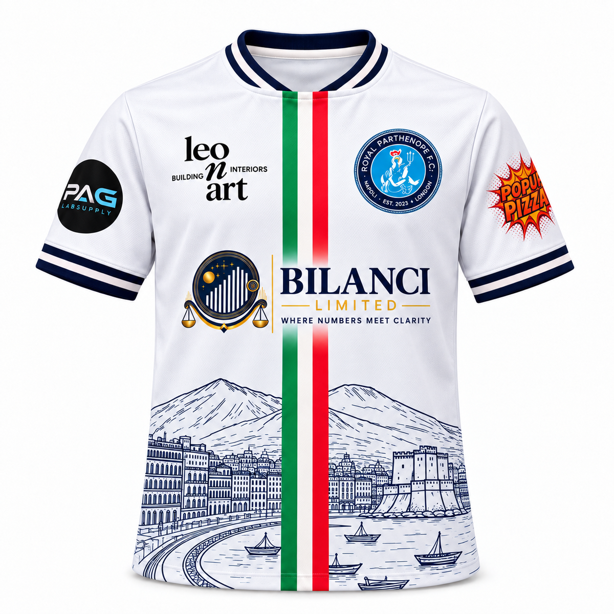 Royal Parthenope FC Away Shirt 2025/26 – White