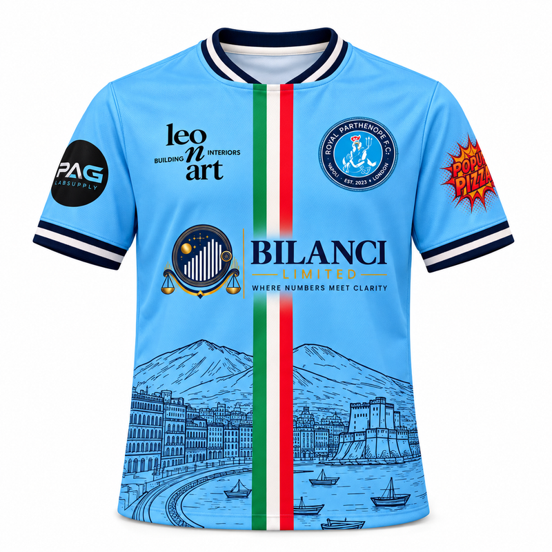 Royal Parthenope FC Home Shirt 2025/26 – Sky Blue